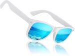 Polarized Sunglasses for Men and Women, Retro Square Matte Finish UV400 Protection Shades for Driving, Fishing
