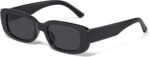 Rectangle Sunglasses for Women Men Trendy  Retro 90s Sun Glasses  Protection Cool Square Frame
