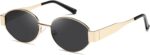 Retro Oval Sunglasses for Women Men Trendy Sun Glasses Classic Shades UV400 Protection K1653