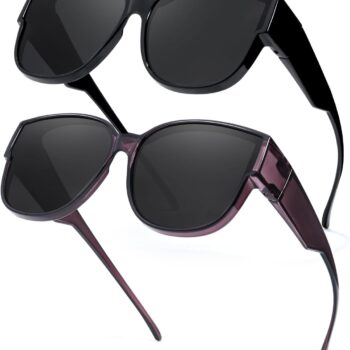 Polarized Fit Over Glasses Sunglasses for Women - Trendy Sun Glasses to Go Over Eyeglasses UV400 Protection