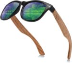 Wooden Sunglasses for Men and Women:  Protection Ultralight Polarized Sun Glasses - Perfert for Travel Beach