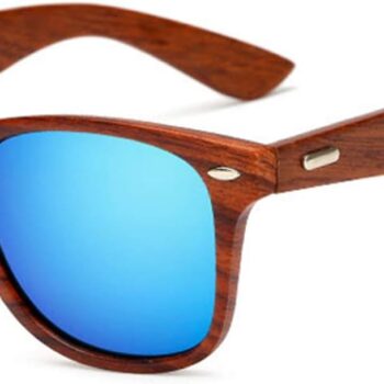 Wood Sunglasses for Men Women Vintage Real Wooden Arms Glasses