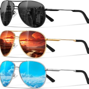 Polarized Aviator Sunglasses for Men Women, Driving men Sun Glasses with UV Protection for Fishing Golf